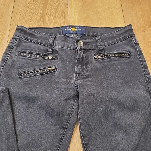 Lucky Brand Gray Distressed Moto Jeans #897